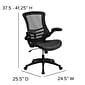 Flash Furniture Kelista Ergonomic LeatherSoft/Mesh Swivel Mid-Back Task Office Chair, Black (BLX5MLEA)