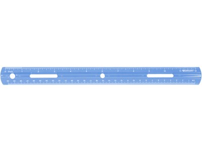 Westcott 12" Plastic Standard Ruler, Assorted Colors, 36/Box (17722)