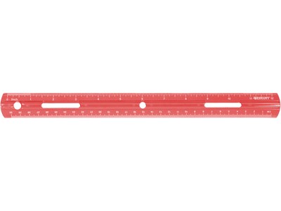 Westcott 12" Plastic Standard Ruler, Assorted Colors, 36/Box (17722)