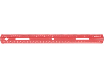 Westcott 12" Plastic Standard Ruler, Assorted Colors, 36/Box (17722)