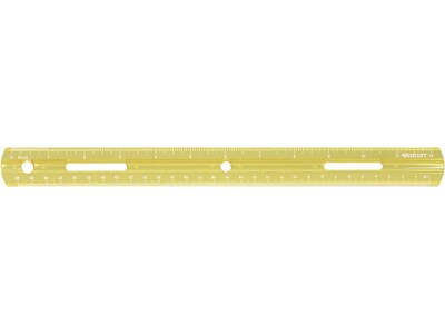 Westcott 12" Plastic Standard Ruler, Assorted Colors, 36/Box (17722)
