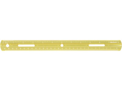 Westcott 12" Plastic Standard Ruler, Assorted Colors, 36/Box (17722)