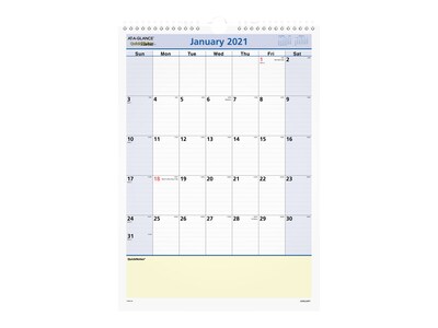 2021 AT-A-GLANCE 17 x 12 Wall Calendar, QuickNotes, Multicolor (PM52-28-21)