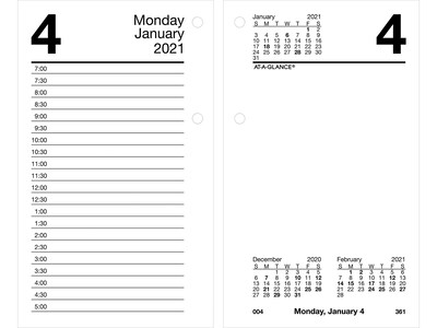 2021 AT-A-GLANCE 6 x 3.5 Desk Calendar Refill, White (E717T-50-21)