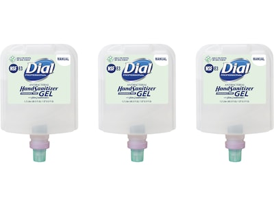 Dial Professional 1700 Antibacterial Gel Hand Sanitizer, Refill, 40.5 Fl. Oz., 3/Carton (DIA19708)
