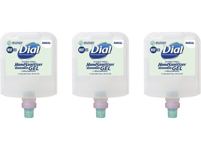 Dial Professional 1700 Antibacterial Gel Hand Sanitizer, Refill, 40.5 Fl. Oz., 3/Carton (DIA19708)