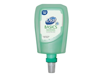 Dial Professional Basics Foaming Hand Soap, Refill, Aloe, 33.8 Oz., 3/Carton (DIA16722)