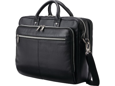 Samsonite Classic Leather Top Loading Briefcase, Black (126039-1041)