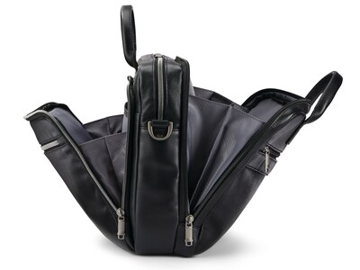 Samsonite Classic Leather Top Loading Briefcase, Black (126039-1041)