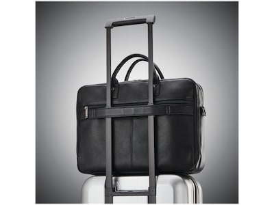 Samsonite Classic Leather Top Loading Briefcase, Black (126039-1041)