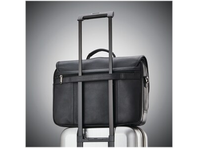Samsonite Classic Leather Pocket Briefcase, Black (126040-1041)