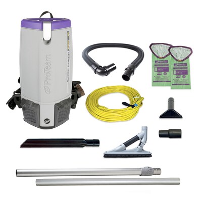 ProTeam Super Coach Pro 10 Backpack Vacuum, Gray/Purple (107537)