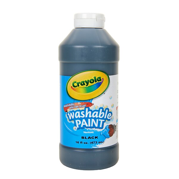 Crayola Washable Paints, Black, 16 oz. (54-2016-051)