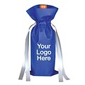 Custom Wine Bottle Non Woven Gift Bag; 13-5/8x6-1/8, (QL48211)