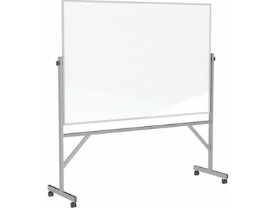 Ghent Porcelain Mobile Dry-Erase Whiteboard, Aluminum Frame, 8 x 4 (ARM1M148)