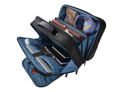 Samsonite Pro Mobile Office Laptop Upright Rolling Briefcase, Black Nylon (126363-1041)