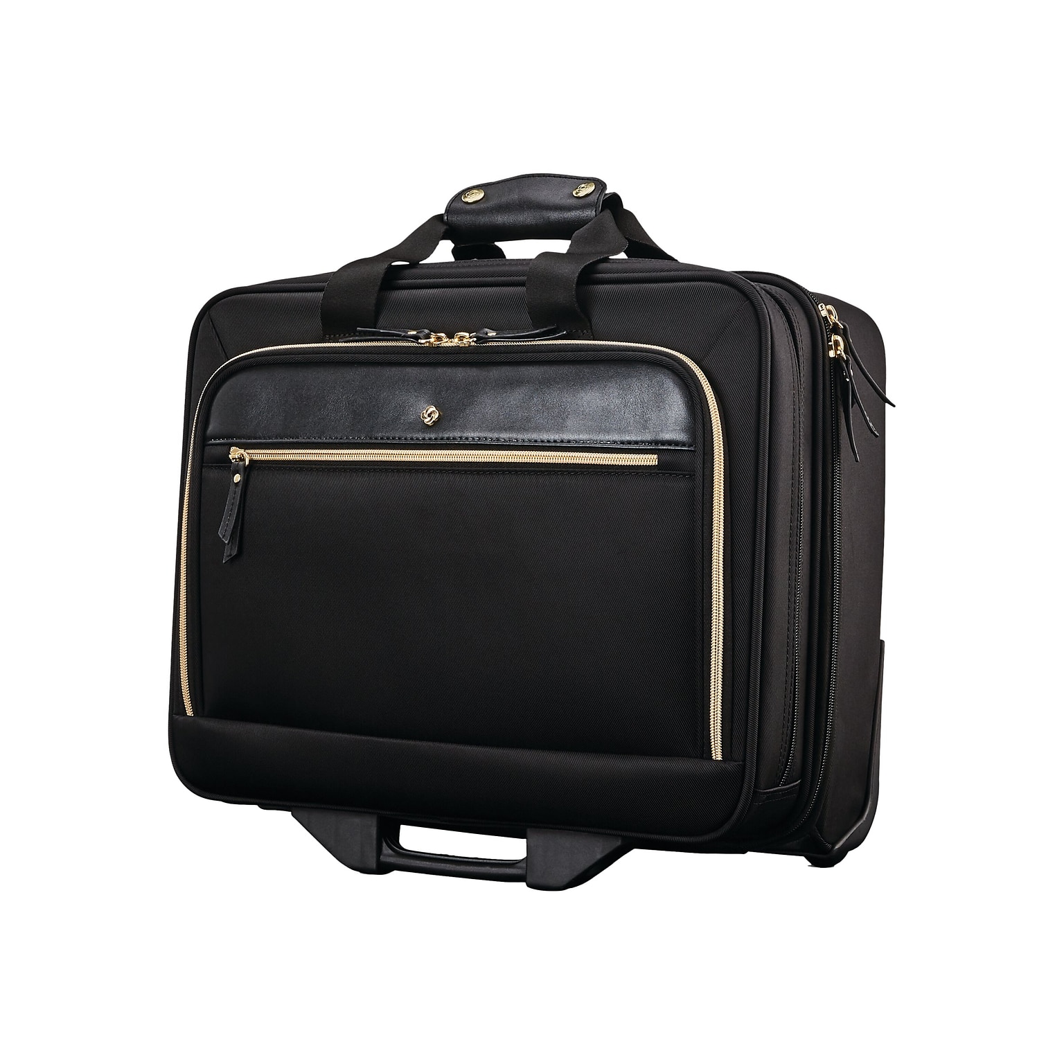 Samsonite Mobile Office Laptop Upright Rolling Briefacase, Black Nylon (128166-1041)