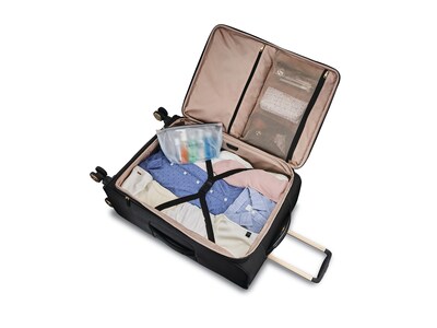 Samsonite Nylon 4-Wheel Spinner Luggage, Black (128169-1041)