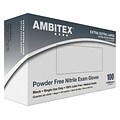 Ambitex® Nitrile Disposable Gloves, Powder Free, Black, 2XL, 100/Box (NXXL200BLK)