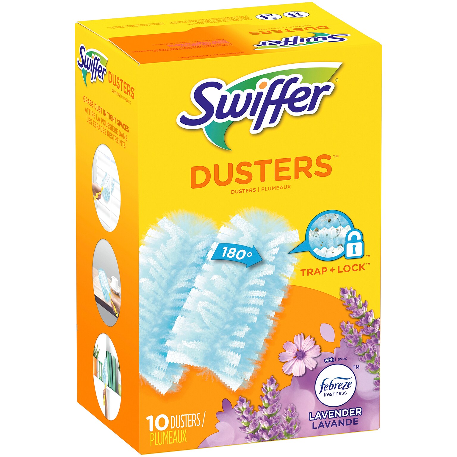 Swiffer Dusters Multi-Surface Synthetic Fiber Refills, Febreze Lavender Scent, Blue, 10/Pack (16697)