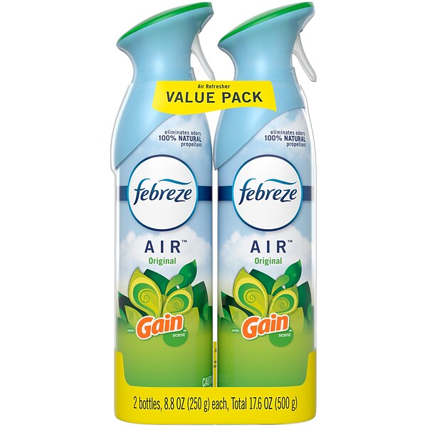 Febreze Odor-Eliminating Air Freshener with Gain Original Scent, 2 count, 8.8 oz each (97810)