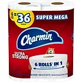 Charmin Ultra Strong Toilet Paper, 2-Ply, White, 426 Sheets/Roll, 18 Super Mega Rolls/Carton (75225)