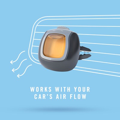 Febreze Odor-Eliminating Car Air Fresheners Vent Clip, Linen and Sky, 2/Pack