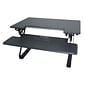 Victor Technology High Rise 21"H Adjustable Desk, Black Wood (DCX760G)