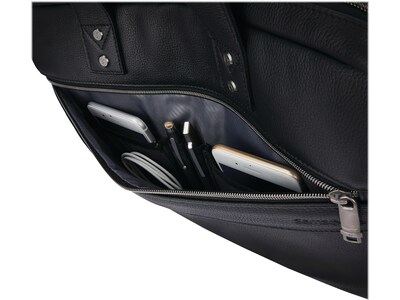 Samsonite Classic Laptop Briefcase, Black Leather (126038-1041)