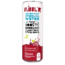 Bubblr Antioxidant Sparkling Water, Pomegranate Acai Refreshr, 12 oz. Can, 12/Pack (WIC39920)