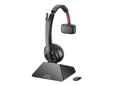 Poly Savi 8210 UC Wireless Mono Headset, Over-the-Head, Black (209213-01)