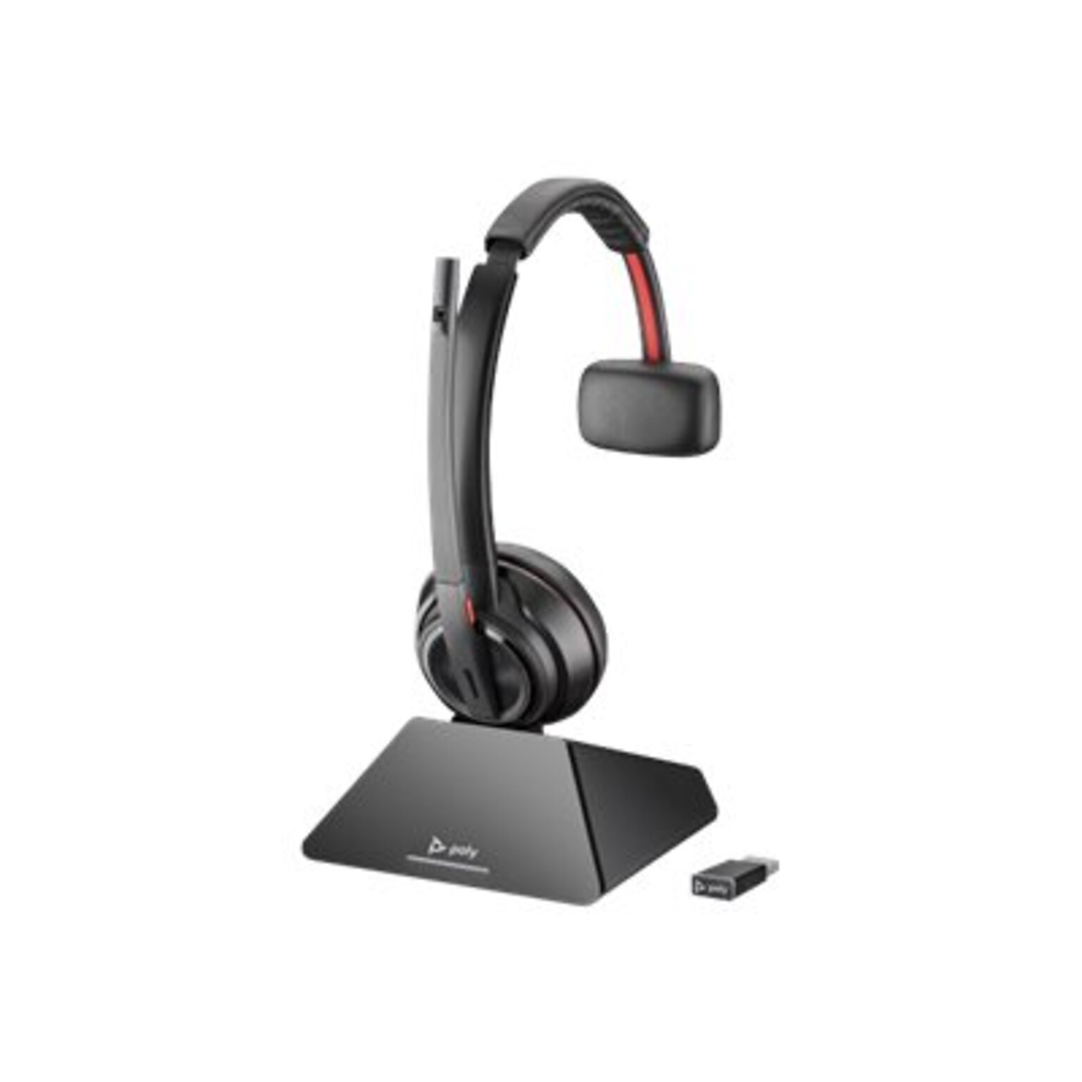 Poly Savi 8210 UC Wireless Mono Headset, Over-the-Head, Black (209213-01)