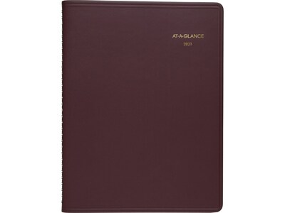 2021 AT-A-GLANCE 6.88 x 8.75 Planner, Burgundy (70-120-50-21)