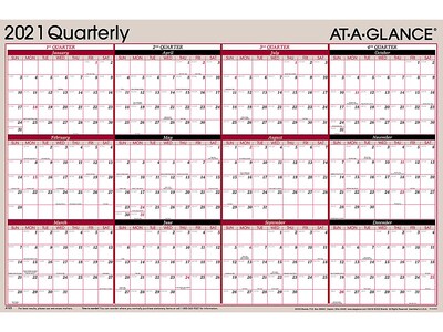 2021 AT-A-GLANCE 24.25 x 36.38 Wall Calendar, 2-Sided, White/Gray/Red/Black (A123-21)