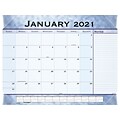2021 AT-A-GLANCE 17 x 21.75 Desk Pad Calendar, Slate Blue/White (89701-21)