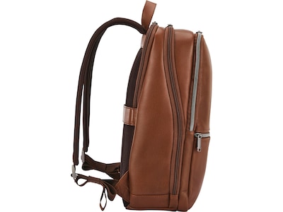 Samsonite Classic Leather Laptop Backpack, Solid, Cognac (126036-1221)