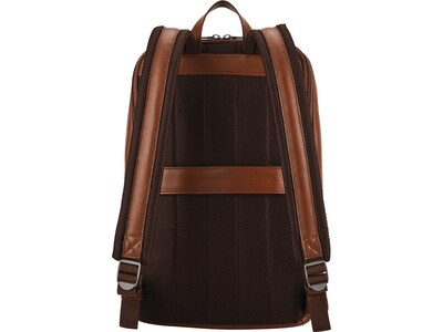 Samsonite Classic Leather Laptop Backpack, Solid, Cognac (126036-1221)