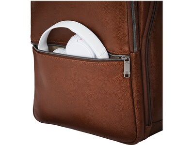 Samsonite Classic Leather Laptop Backpack, Solid, Cognac (126036-1221)