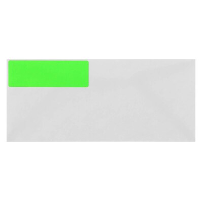 JAM Paper Address Labels, 1 1/3" x 4", Neon Green, 14 Labels/Sheet, 9 Sheets/Pack (359329613)