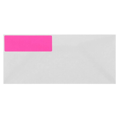JAM Paper Address Labels, 1 1/3" x 4", Neon Pink, 14 Labels/Sheet, 9 Sheets/Pack (359329612)