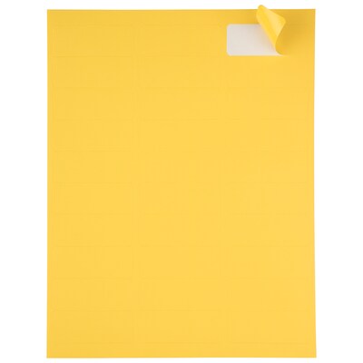 JAM Paper Laser/Inkjet Mailing Address Label, 1" x 2 5/8", Yellow, 30 Labels/Sheet, 4 Sheets/Pack (302725801)