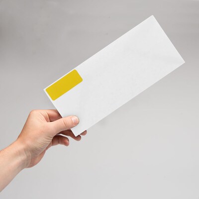 JAM Paper Laser/Inkjet Mailing Address Label, 1" x 2 5/8", Yellow, 30 Labels/Sheet, 4 Sheets/Pack (302725801)