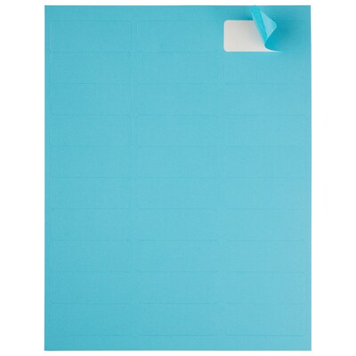 JAM Paper Laser/Inkjet Mailing Address Labels, 1" x 2 5/8", Blue, 120 Labels/Pack (302725762)