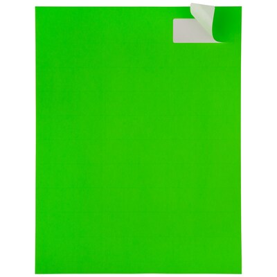 JAM Paper Laser/Inkjet Address Labels, 1" x 2 5/8", Neon Green, 30 Labels/Sheet, 4 Sheets/Pack (3543284)