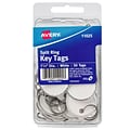 Avery Split Ring Metal Rim Paper Key Tags, 1-1/4 Diameter, White, 50 Tags (11025)