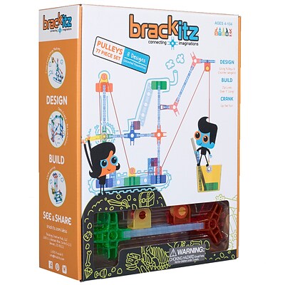 Brackitz Pulleys Building Toy Set, 77 Pieces (BKZBZ82213)