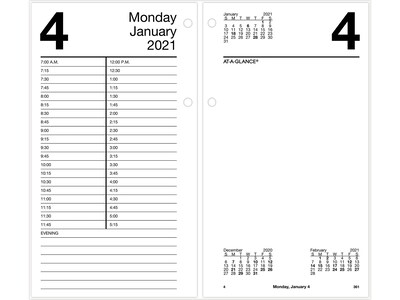 2021 AT-A-GLANCE 8 x 4.5 Desk Calendar Refill, White (E210-50-21)