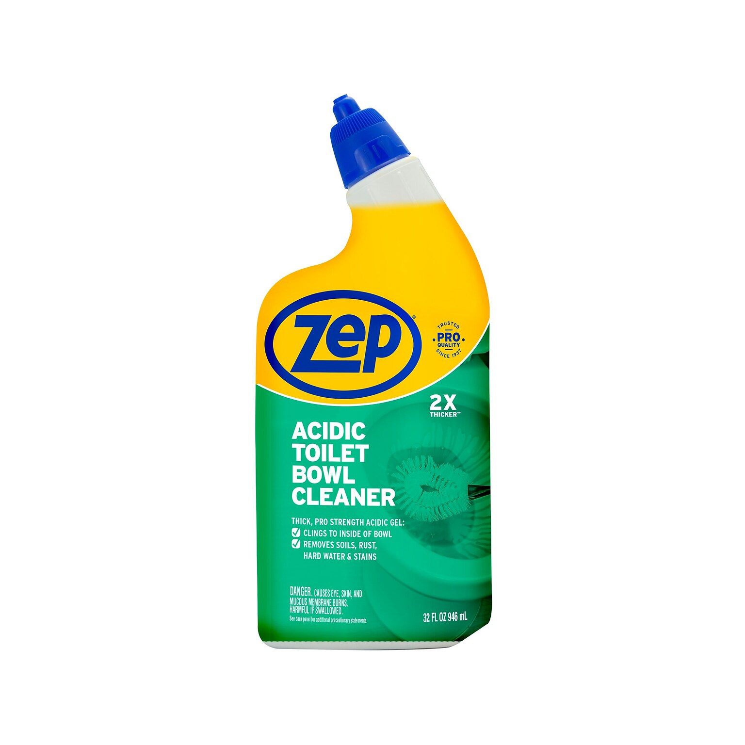 Zep Acidic Toilet Bowl Cleaner, Wintergreen, 32 Fl. Oz. (ZUATBC32)