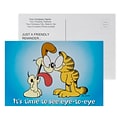 Custom Full Color Postcards, Garfield See Eye-To-Eye, 4 x 6, 12 pt. Coated Front Side Stock, Flat Print, Horiz, 2-Side, 100/Pk