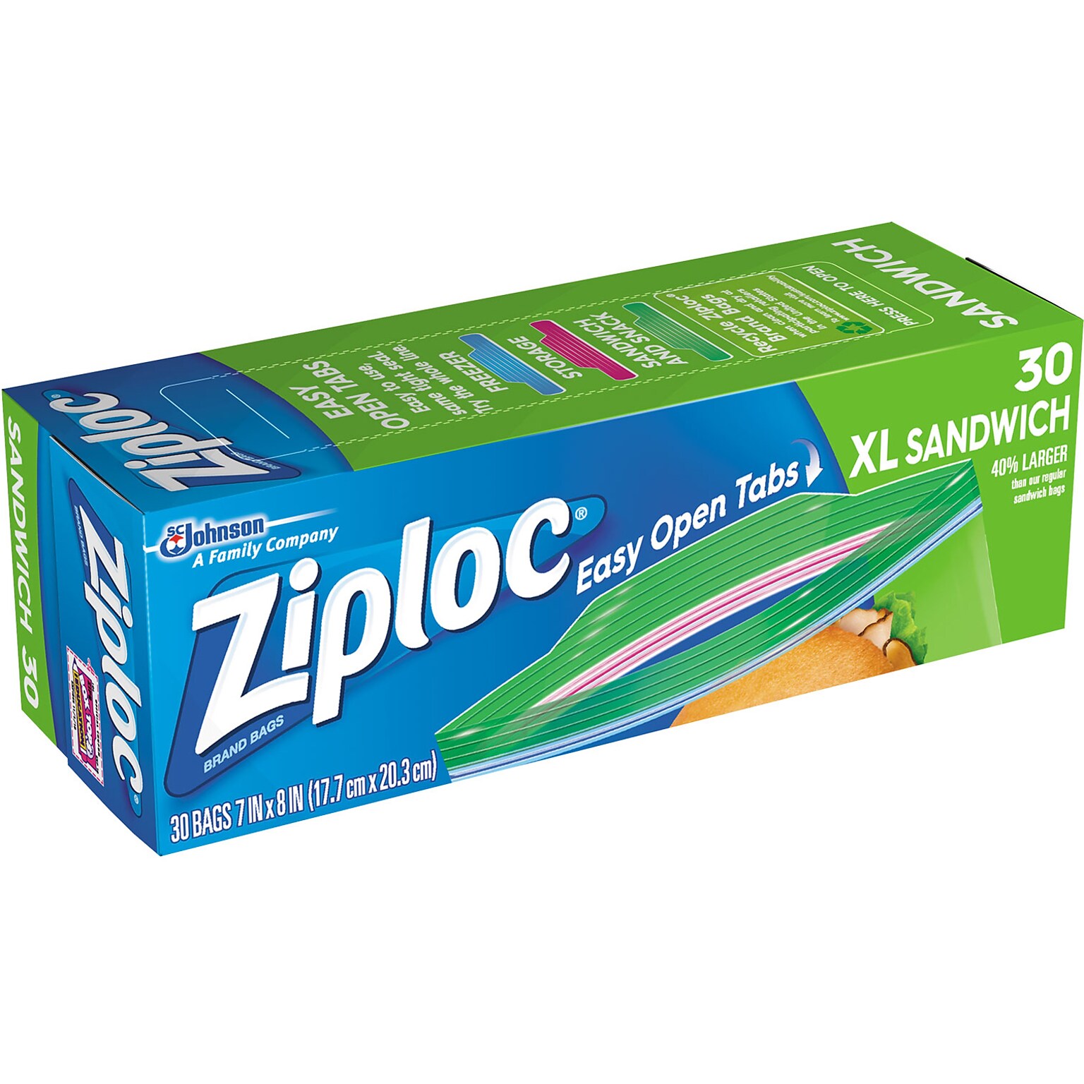 Ziploc Sandwich Bags, 8, 30/Pack (315880)